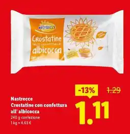 Lidl Nastrecce Crostatine con confettura all’albicocca offerta