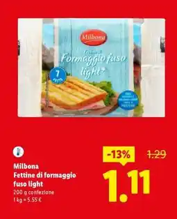 Lidl Milbona Fettine di formaggio fuso light offerta