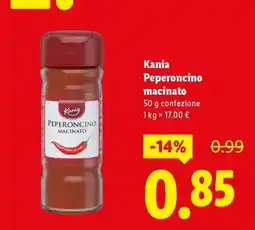 Lidl Kania Peperoncino macinato offerta