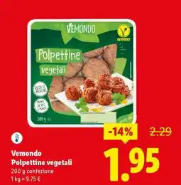 Lidl Vemondo Polpettine vegetali offerta