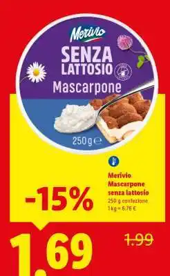 Lidl Merivio Mascarpone senza lattosio offerta