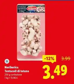 Lidl Noriberica Tentacoli di totano offerta