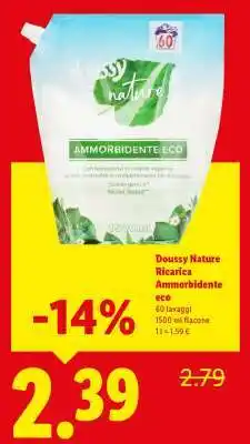 Lidl Doussy Nature Ricarica Ammorbidente eco offerta