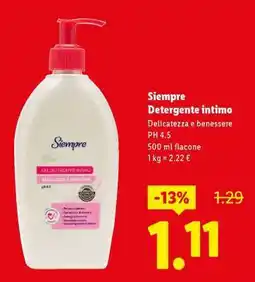 Lidl Siempre Detergente intimo offerta