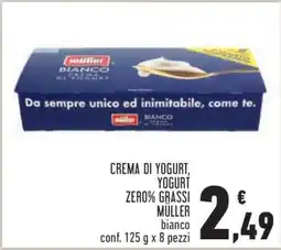 Conad CREMA DI YOGURT, YOGURT 0% GRASSI MULLER offerta