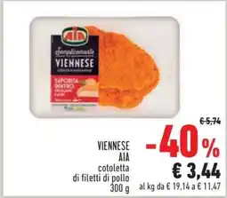Conad VIENNESE AIA cotoletta di filetti di pollo 300 g offerta