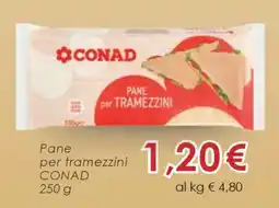 Conad Pane per Tramezzini Conad offerta