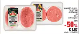 Conad HAMBURGER DI POLLO, CON TACCHINO AL ROSMARINO offerta