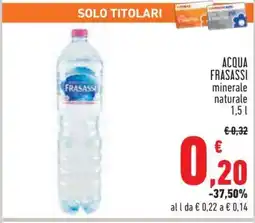 Conad ACQUA FRASASSI minerale naturale 1,5 l offerta