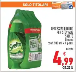 Conad DETERSIVO LIQUIDO PER STOVIGLIE SVELTO offerta