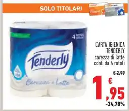 Conad CARTA IGIENICA TENDERLY offerta