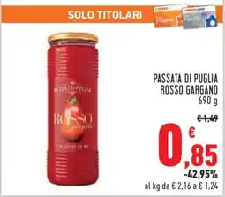 Conad Passata di Puglia Rosso Gargano offerta