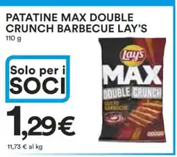 Coop PATATINE MAX DOUBLE CRUNCH BARBECUE LAY’S offerta