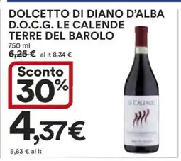 Coop Dolcetto di Diano d'Alba D.O.C.G. Le Calende Terre del Barolo offerta