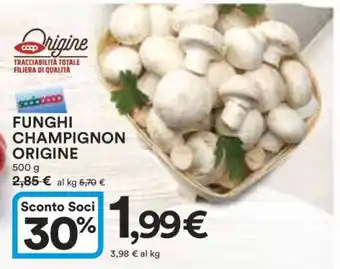Coop Funghi Champignon Origine offerta