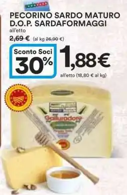 Coop PECORINO SARDO MATURO D.O.P. SARDAFORMAGGI offerta