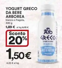 Coop YOGURT GRECO DA BERE ARBOREA offerta