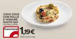 Coop COUS COUS CON POLLO E VERDURE GUSTO QUI offerta
