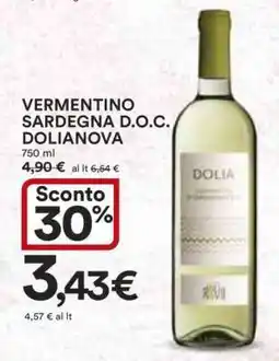 Coop VERMENTINO SARDEGNA D.O.C. DOLIANOVA offerta