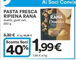 Coop PASTA FRESCA RIPIENA RANA offerta