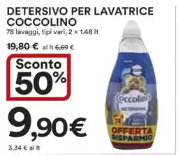 Coop Detersivo per Lavatrice Coccolino offerta