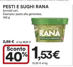 Coop Pesti e Sughi Rana offerta