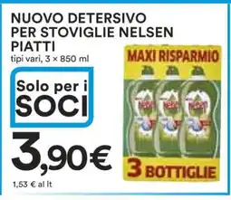 Coop Nuovo Detersivo per Stoviglie Nelsen Piatti offerta