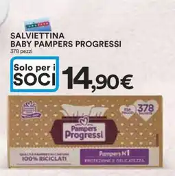 Coop SALVIETTINA BABY PAMPERS PROGRESSI offerta