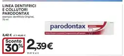 Coop LINEA DENTIFRICI E COLLUTORI PARODONTAX offerta