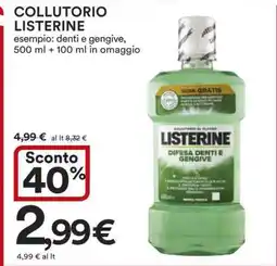 Coop Collutorio Listerine offerta