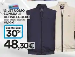 Coop GILET UOMO LONSDALE ULTRALEGGERO offerta