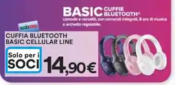 Coop CUFFIA BLUETOOTH BASIC CELLULAR LINE offerta