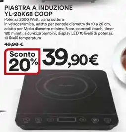 Coop PIASTRA A INDUZIONE YL-20K68 COOP offerta