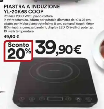 Coop PIASTRA A INDUZIONE YL-20K68 COOP offerta