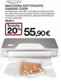 Coop MACCHINA SOTTOVUOTO V3500DC COOP offerta