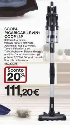 Coop SCOPA RICARICABILE 2IN1 COOP 18P offerta