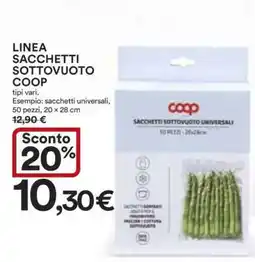 Coop LINEA SACCHETTI SOTTOVUOTO COOP offerta