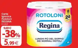 Docks Cash&Carry Carta Igienica Rotoloni REGINA 8 rotoli offerta