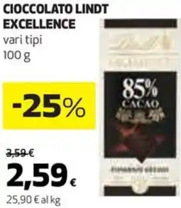 Coop Cioccolato lindt excellence offerta