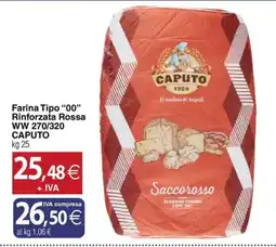 Docks Cash&Carry Farina Tipo “00” Rinforzata Rossa WW 270/320 CAPUTO offerta