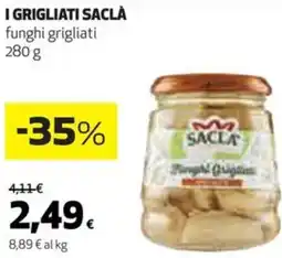 Coop I grigliati SACLÀ offerta