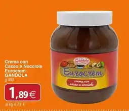 Docks Cash&Carry Crema con Cacao e Nocciole Eurocrem GANDOLA offerta