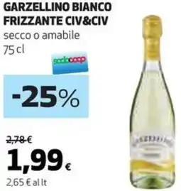 Coop Garzellino bianco frizzante CIV&CIV offerta