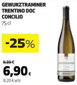 Coop Gewurztraminer trentino doc CONCILIO offerta