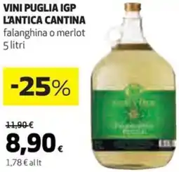 Coop Vini puglia igp l'antica cantina offerta