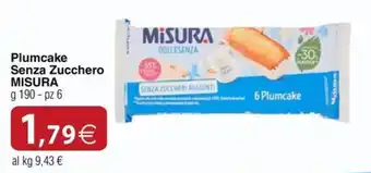 Docks Cash&Carry Plumcake Senza Zucchero MISURA offerta