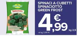Docks Cash&Carry Spinaci a cubetti spinaciotto GREEN FROST offerta
