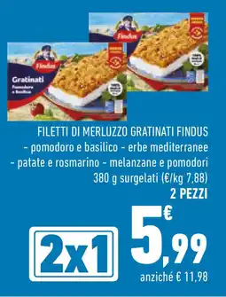Conad Filetti di merluzzo gratinati FINDUS offerta