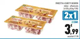 Conad Pancetta a cubetti NEGRONI offerta
