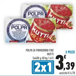 Conad Polpa di pomodoro fine MUTTI offerta